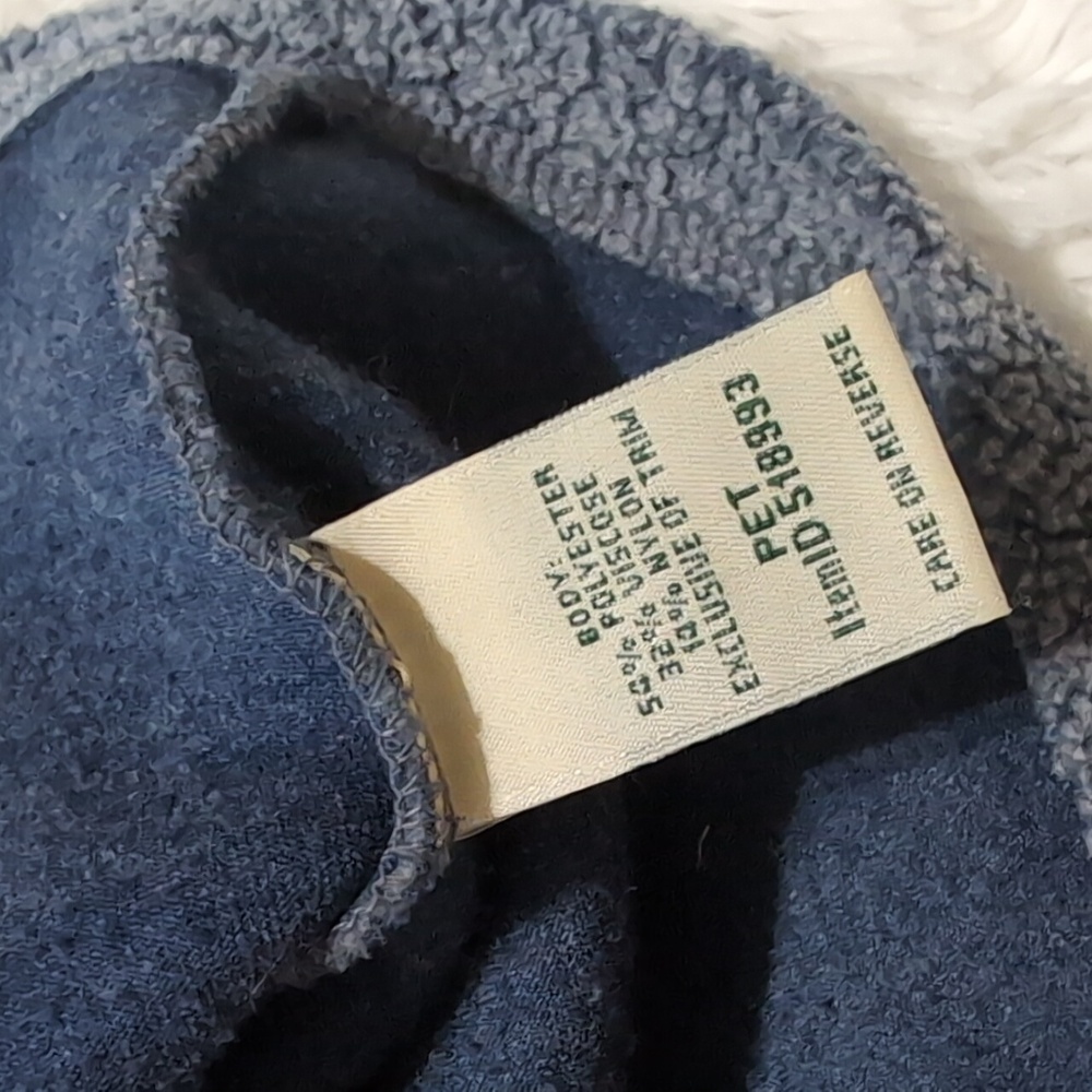 Y2K Vintage L.L. Bean Blue Tumbled Sherpa 1/4 Snap Pullover Sweater - Picture 10 of 12